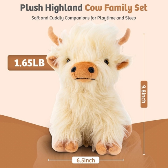 Highland Cow Microwavable Stuffed Animal - Weighted Stuffed Plush - Picture 6 of 13